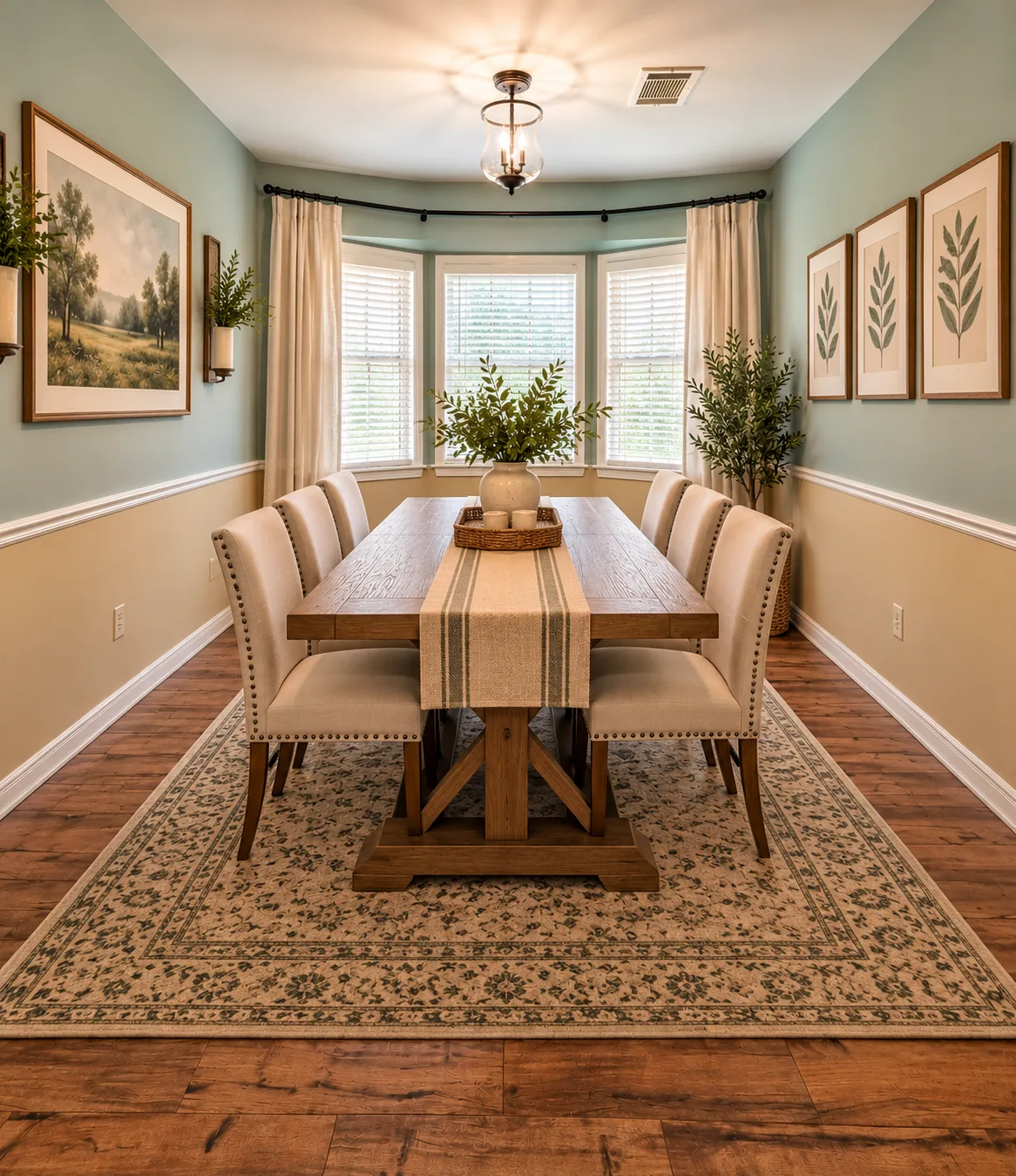 Virtually staged dining area at 49 CR 178