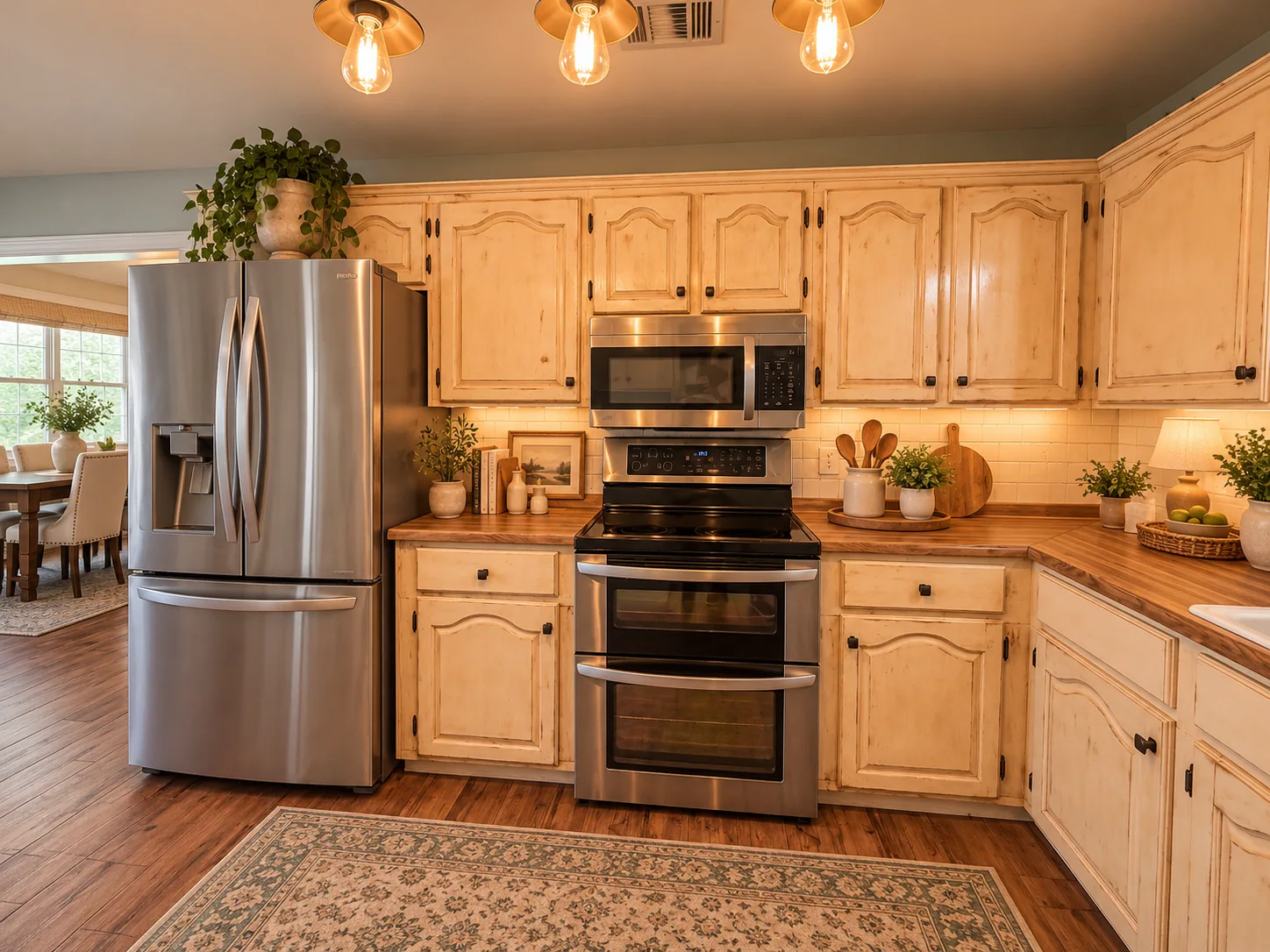 Virtually staged kitchen at 49 CR 178