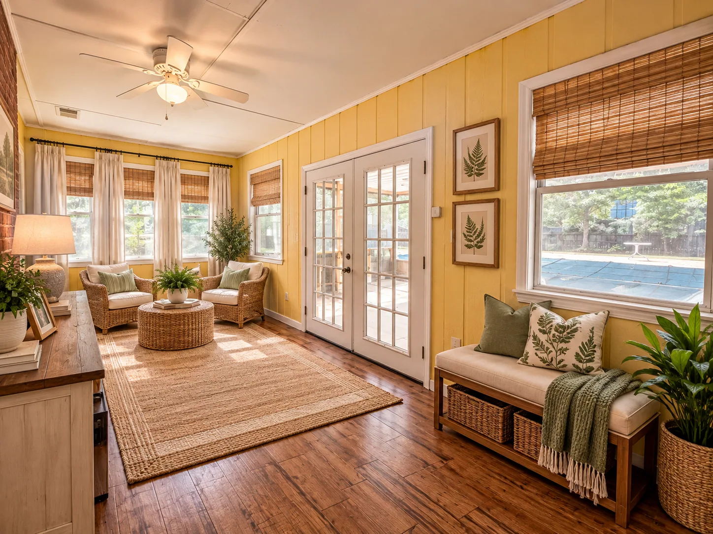 Virtually staged sunroom at 49 CR 178